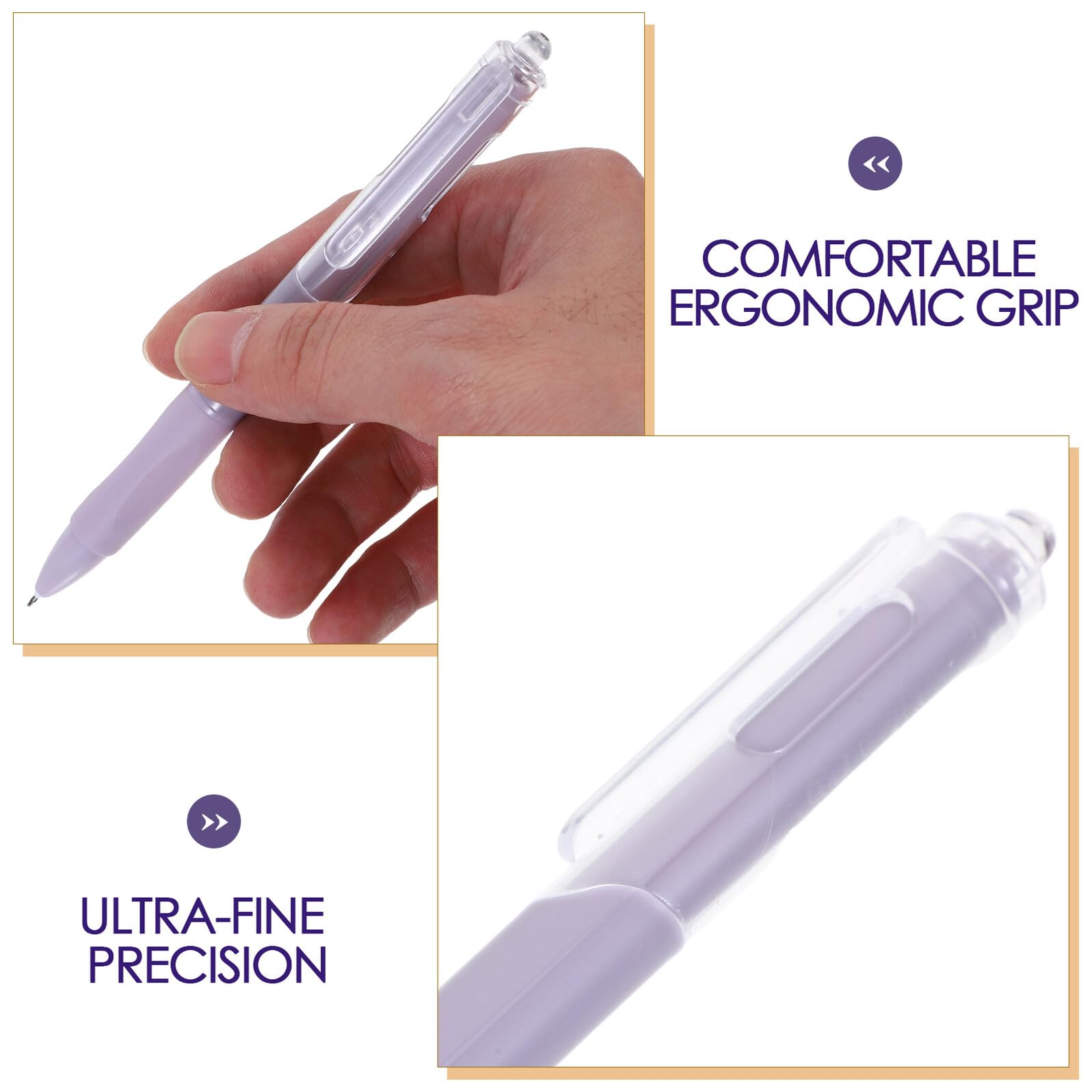 Penna Nera Retrattile a Punta Fine Set da 50 Pezzi Penna Compatta per Scrivere Fluido Kawaii per Scuola Ufficio e Appunti Quotidiani