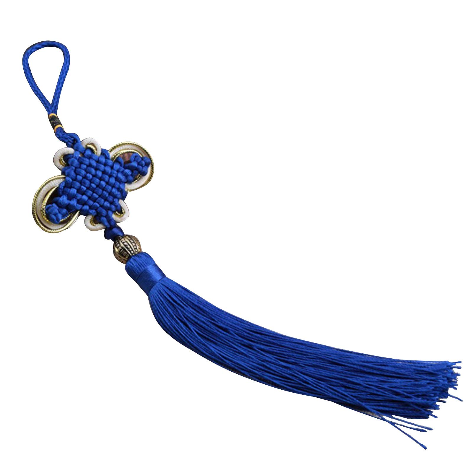 Haveratio Ciondolo con Nappe Intrecciate a Mano con Nodo Cinese, Ciondolo Portafortuna Fatto a Mano, Decorazione da Appendere per Portachiavi, Borsa, Vestiti