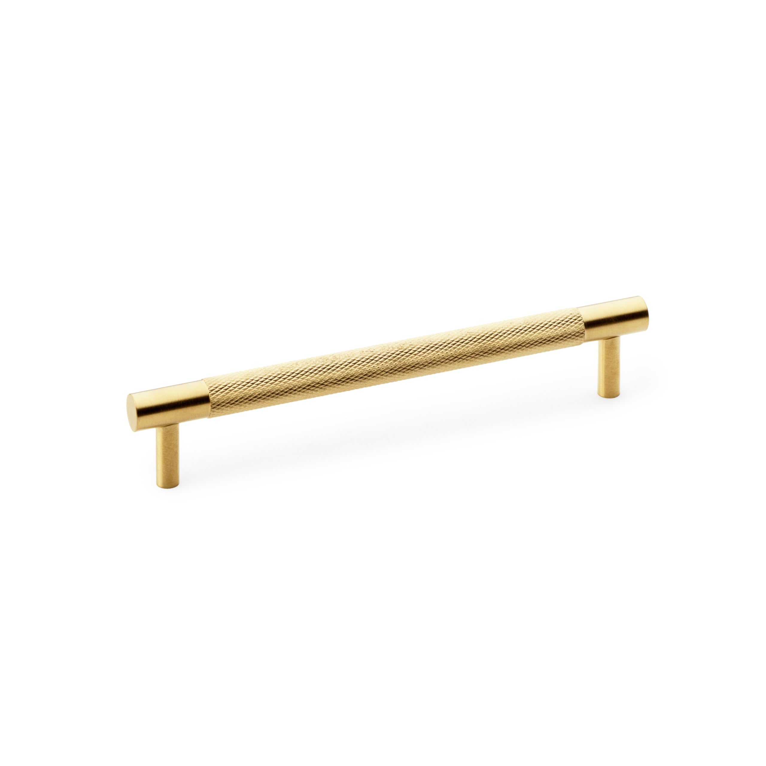 160mm Satin Brass Knurled Cupboard Handle Cabinet Door Drawer Pull Wardrobe Furniture