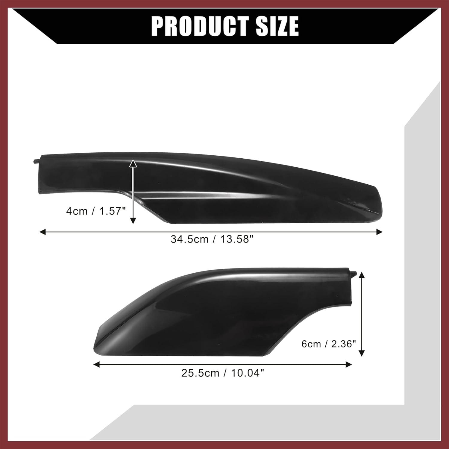 Upper/Roof Rack Rails End Cap Protection Cover Shell for Toyota RAV4 2006-2012 / Rails End Covers Shell Cap / 4 Pcs/Black Replace Parts