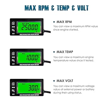 Amazon.com: Runleader Digital Hours Tachometer,Engine