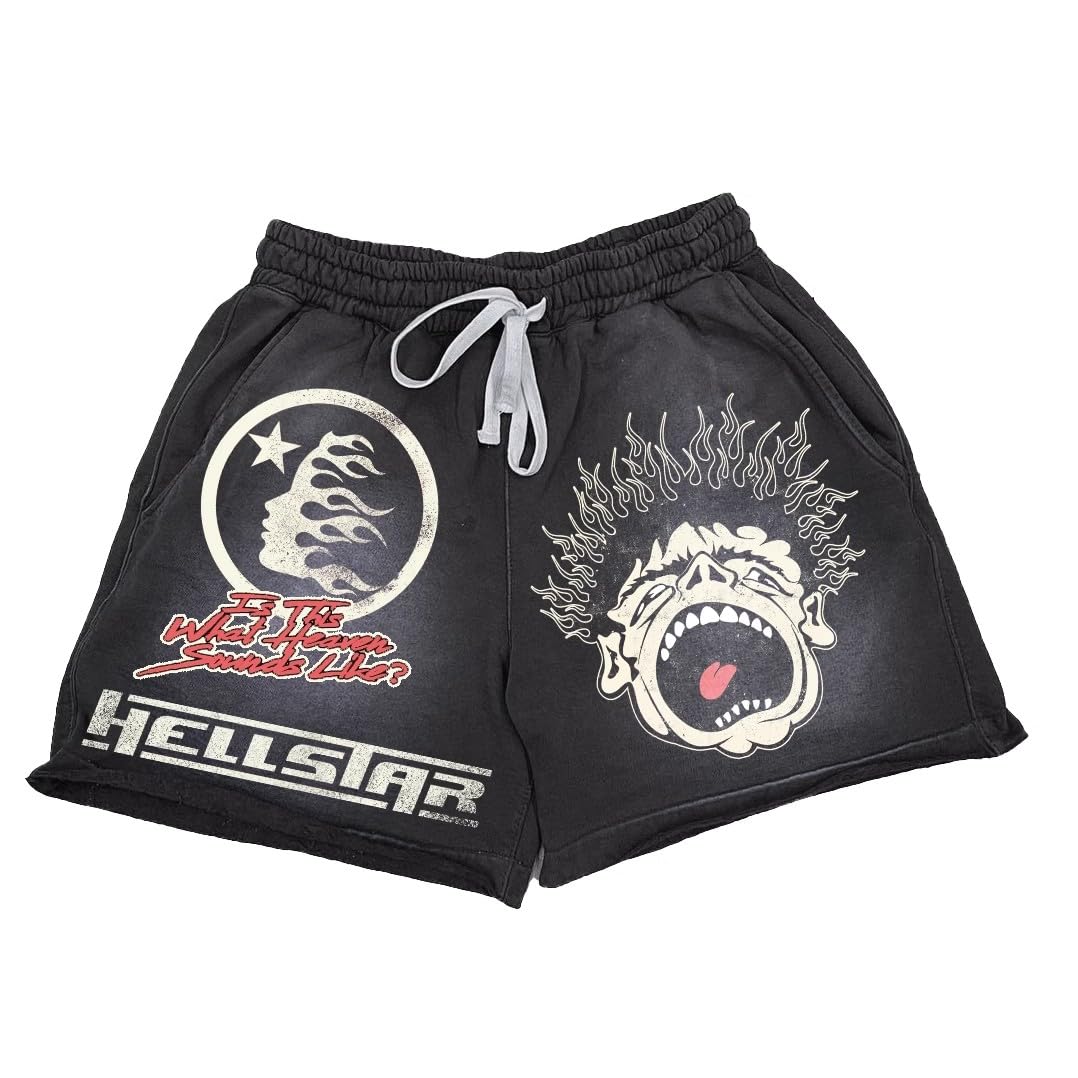 2023ss Hellstar Studios Sounds Like Heaven Shorts Men Women