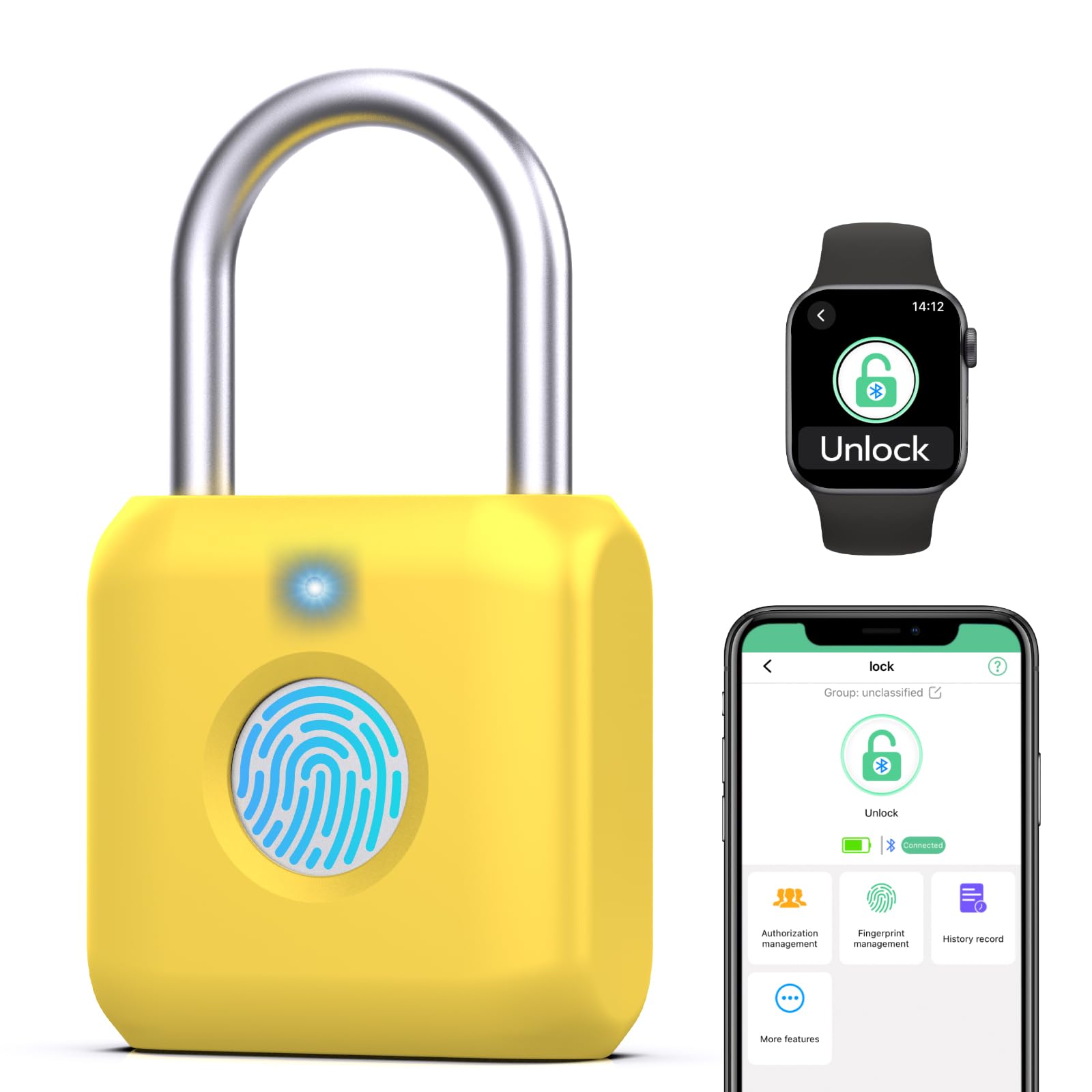 Candado de huellas dactilares, control de aplicación, cerradura de huellas dactilares, cerradura de gimnasio recargable por USB para taquilla de gimnasio, taquilla, escuela, almacenamiento