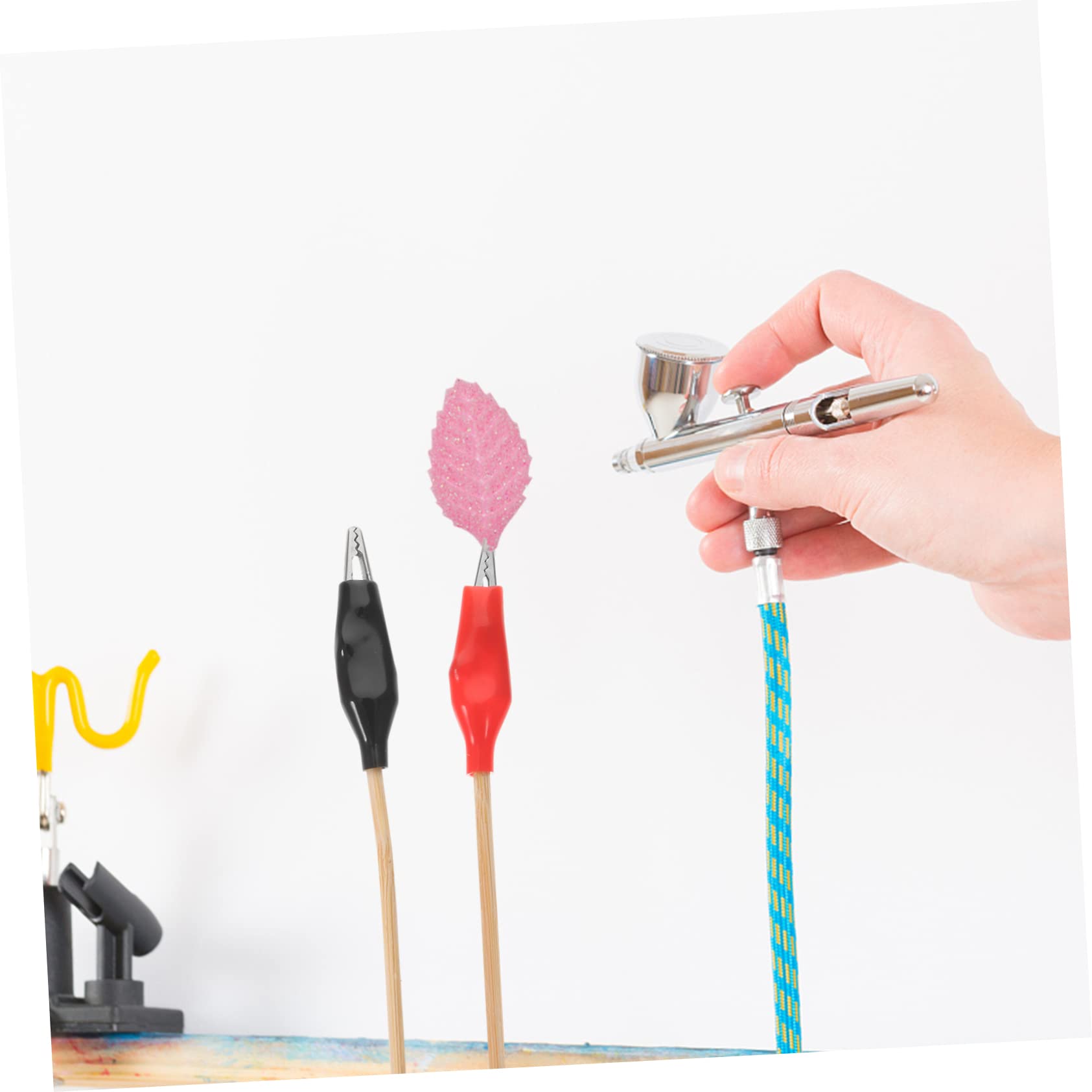 GALPADA 30pcs Long Tailed Alligator Clip for DIY Model Painting Coloring Clamps for Spray Painting Drying for Hobbyists and Craft Projects