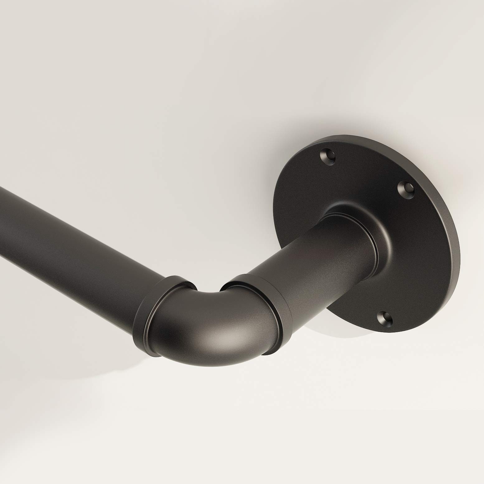 Buy 1 Inch Industrial Curtain Rod, Curtain Rods for Windows 28 to 48