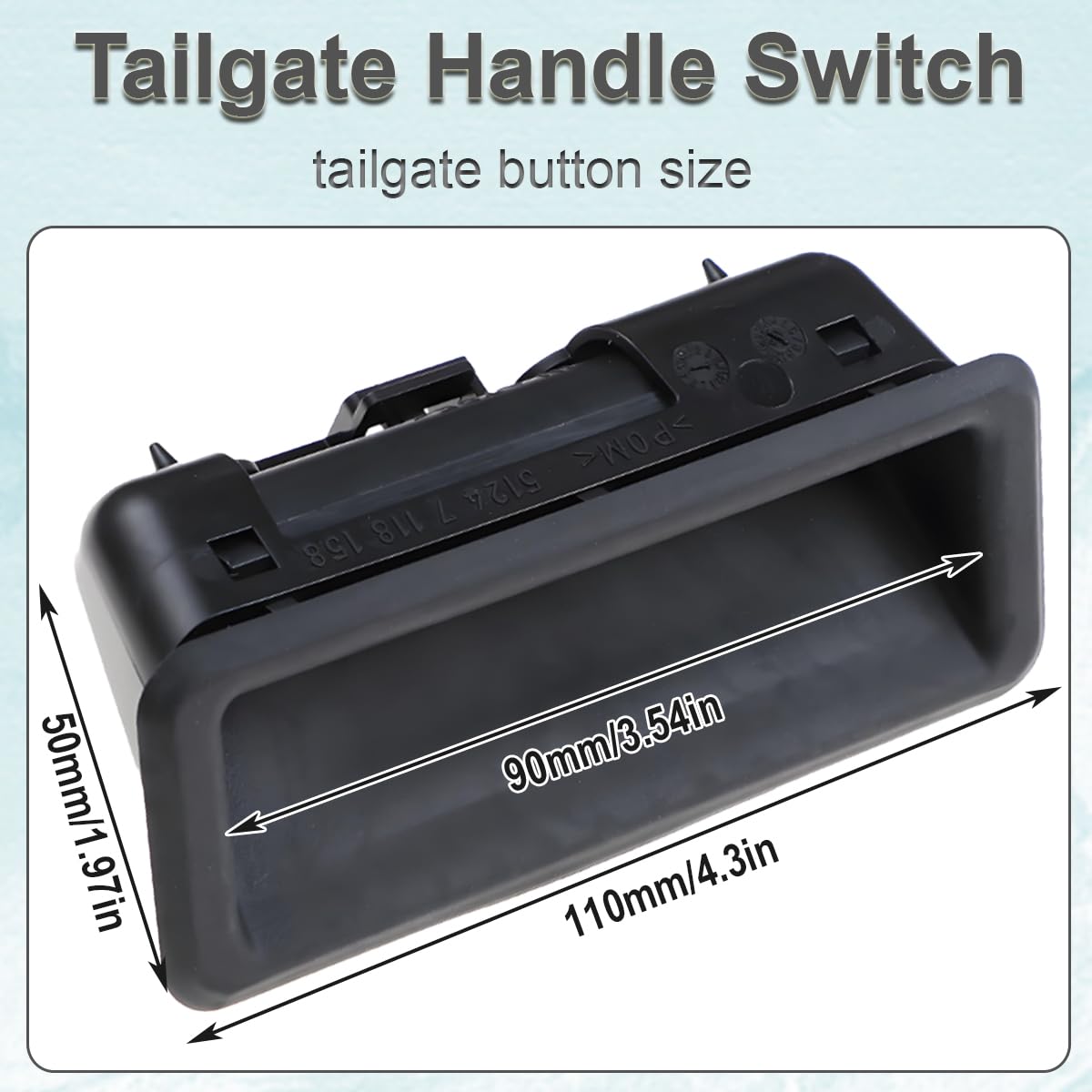 ZAMDOE 51247118158 Interruttore Maniglia portellone Posteriore per BMW X1 E84 X5 E70 X6 E71 E72 E82 E88 1 Serie 3 E90 E91 E92 E93 Serie 5 E60 E61Coupé Touring Pulsante del Cofano del Bagagliaio