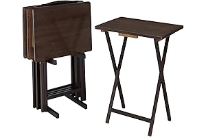 Mainstays Black 5-Piece TV Tray Set: Convenience and Versatility with a Modern Touch