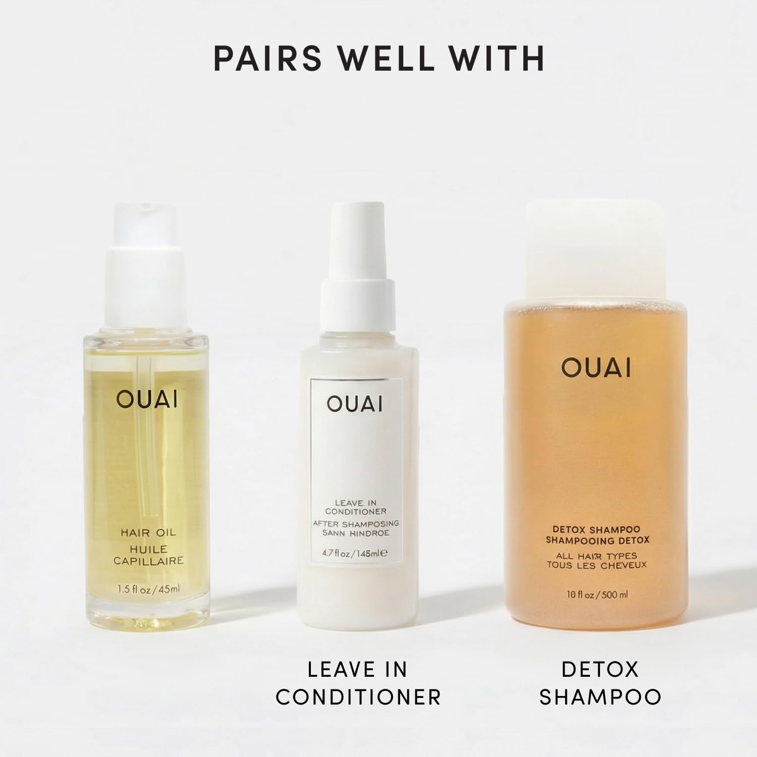 OUAI Haaröl – Hitzeschutz-Öl gegen Frizz, verleiht Glanz & glättet Spliss – farbschonende Formel – frei von Parabenen, Phthalaten & Sulfaten (45ml)
