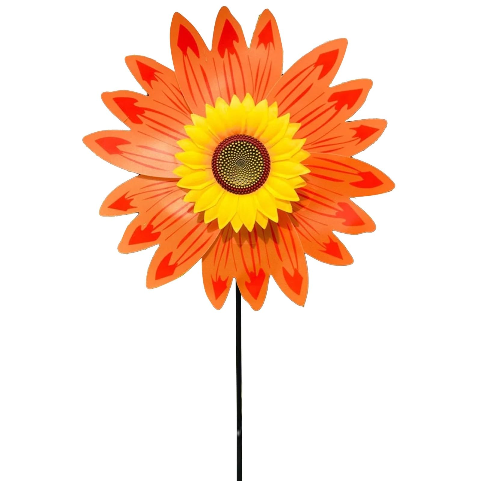Large Sunflower Windmill for Outdoor Garden Yard Party Decoration (C, 36X36CM)