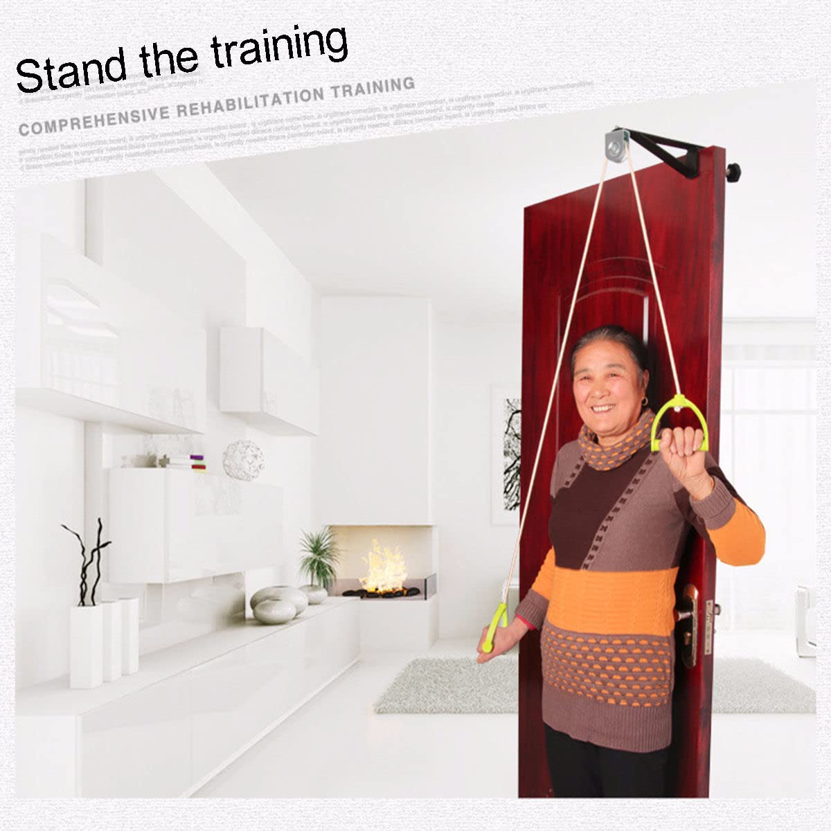 Polea De Hombro con Soporte De Puerta, Polea De Ejercicio Doble para Rehabilitación De Hombros, La Polea De Metal Es Más Fuerte, para Entrenamiento De Espalda Y Ejercicio De Brazos,A