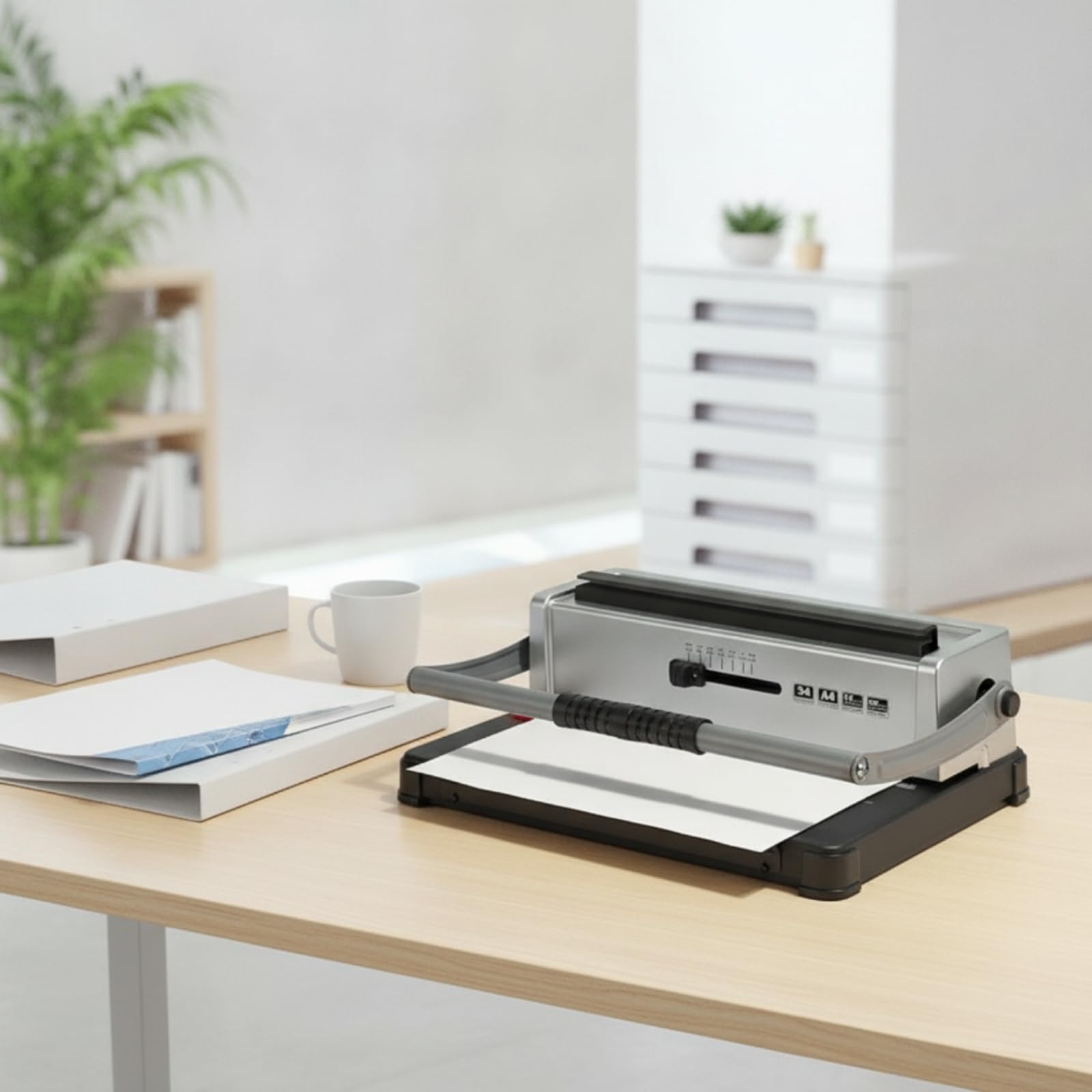 Amagogo Rilegatrice Doppia Maniglia Rilegatrice A4 Perforatrice Anelli Manuale Macchina Rilegatura in Metallo 34 Fori Passo 3 1 con Kit Anelli Adatta a Ufficio Segreterie Scolastiche Studi