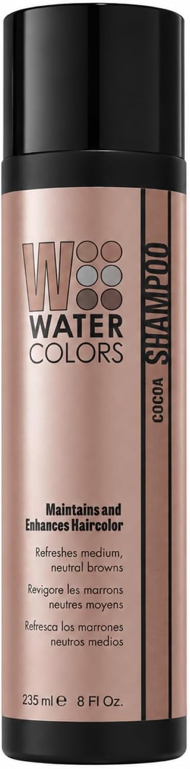 Tressa Watercolors Color Depositing Hair Dye Shampoo, Cocoa, 8 Fl Oz