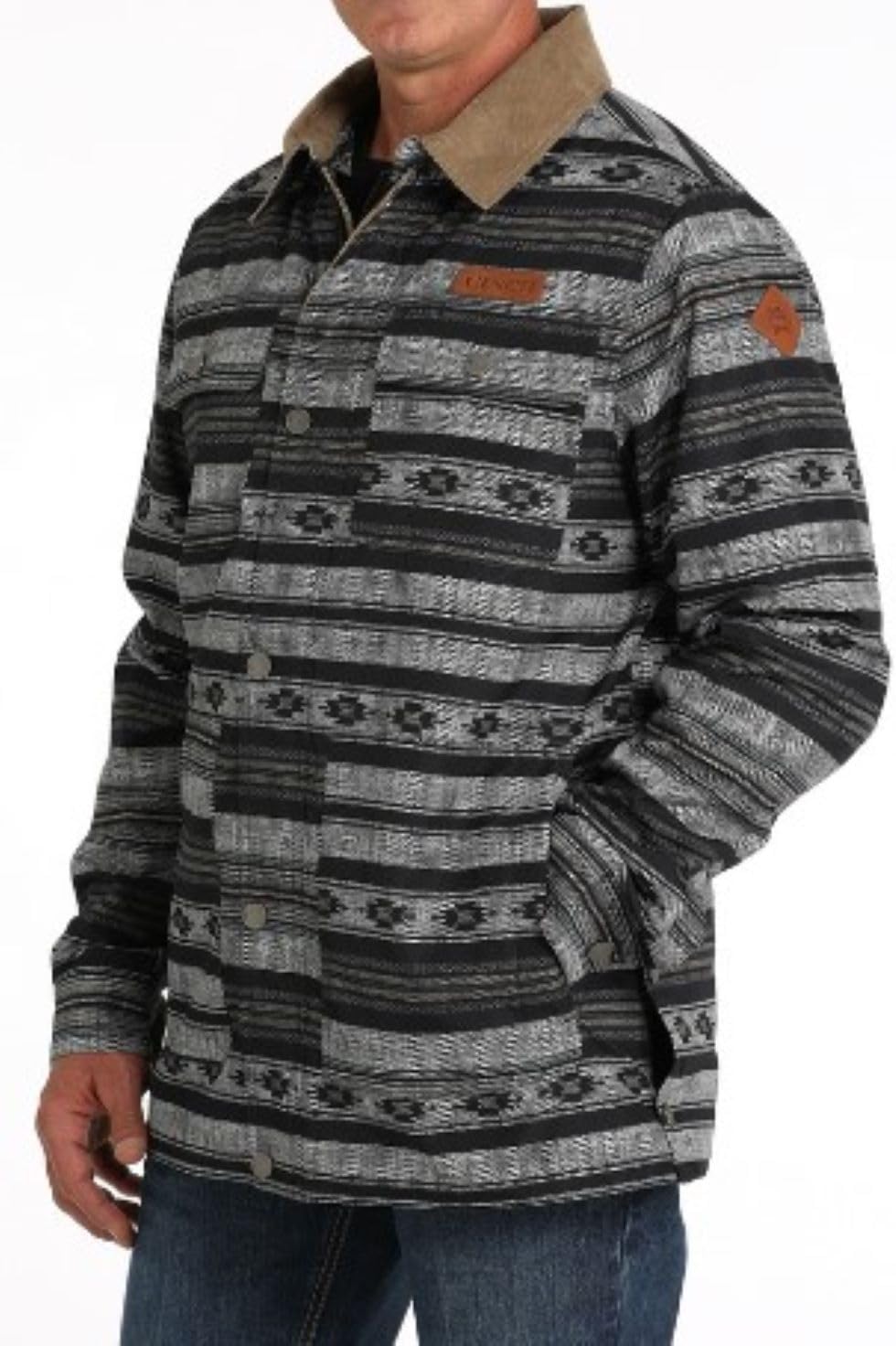 Cinch Men's Sherpa Print Canvas Jacket-MWJ1069002