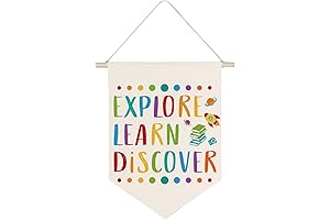 Explore Learn Discover Canvas Flag Banner