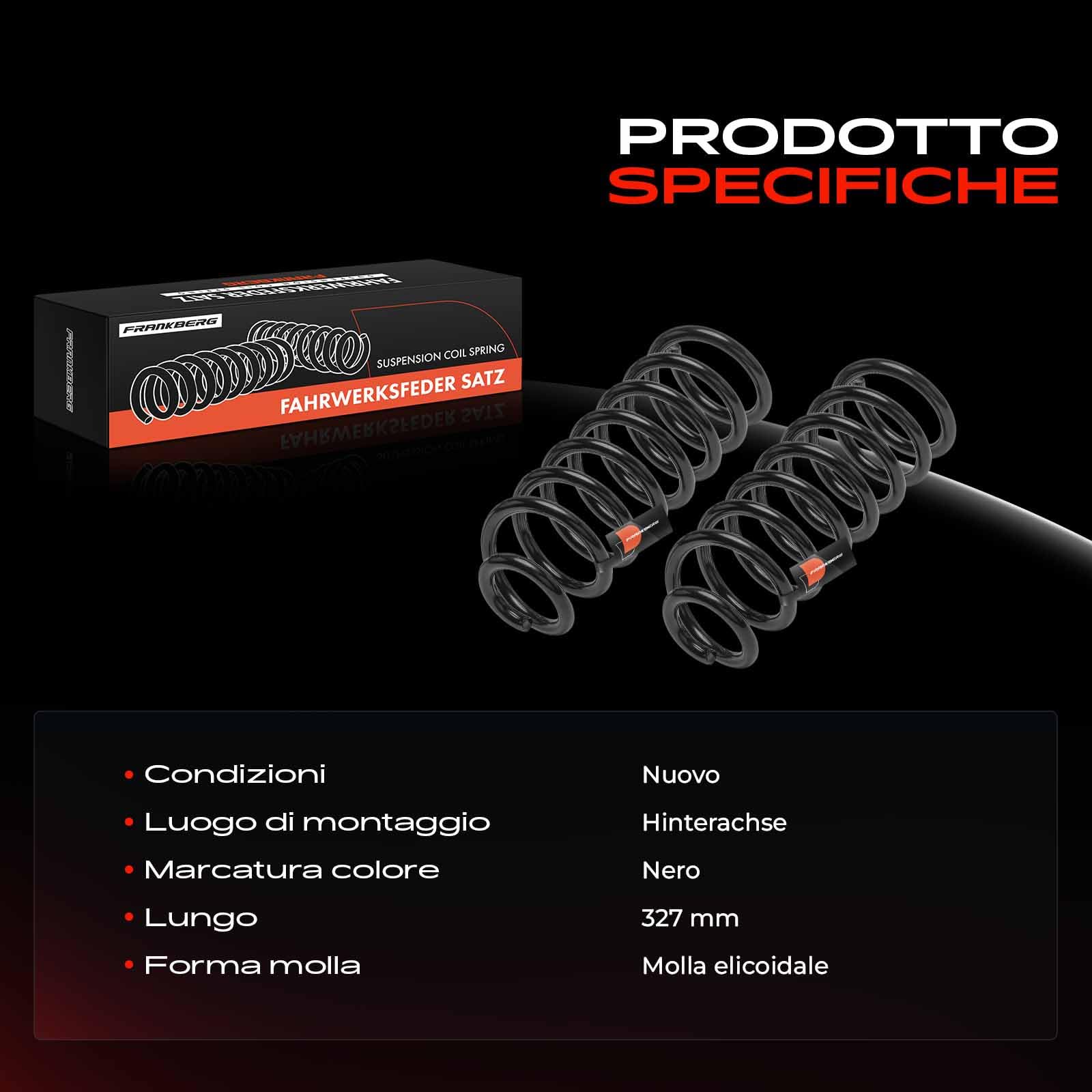 Frankberg 2 molle di sospensione asse posteriore 8200708061 | Compatibile con: S.a.n.d.e.r.o BS, Logan LS, S.a.n.d.e.r.o/Stepway I BS