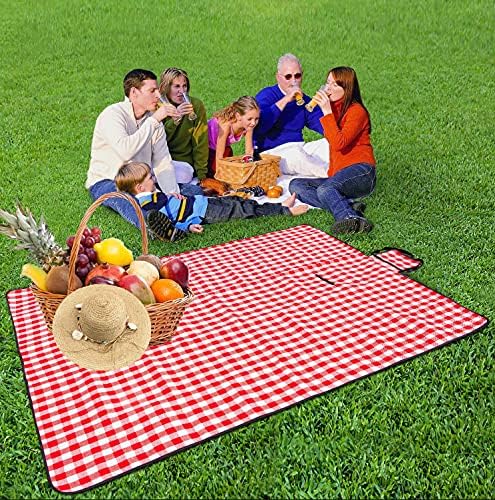 ZhongBan Extra Large Picnic & Outdoor Blanket with Waterproof Backing 80" x 90"