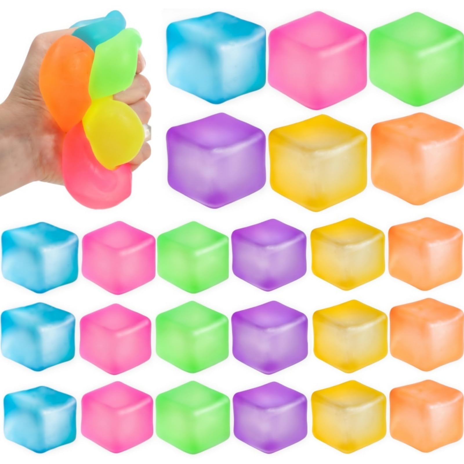 Photo 1 of Gemscream 24 Pack Ice Cube Stress Balls