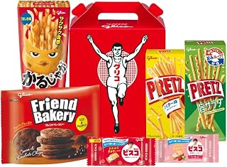 【 江崎グリコ 公式限定】 可愛いミニプレゼントセット＜手提げ＞ お菓子6品詰め合わせ ×5箱 セット