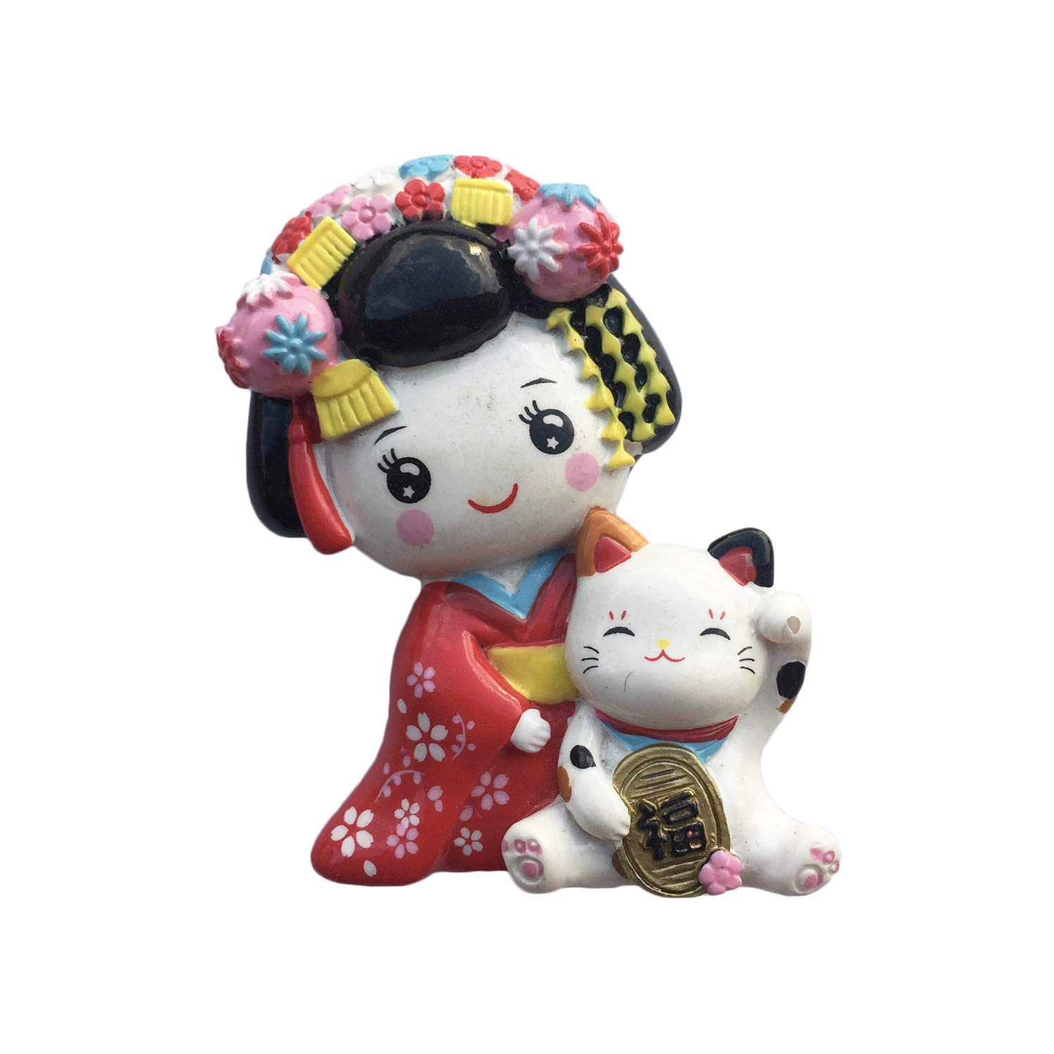 Wedarego Japan Kimono Japan 3D Kimono Refrigerator Magnet Resin Travel Souvenirs,Handmade Home & Kitchen Decoration Japan Fridge Magnet Collection Gift
