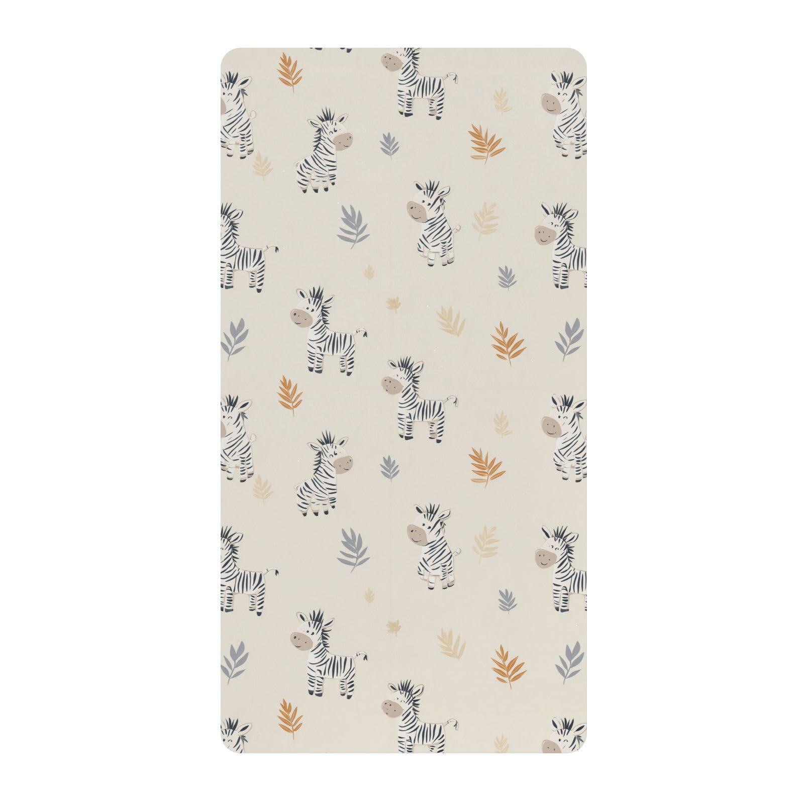 Simpatico cartone animato caccia zebre avorio lenzuola per culla per neonati ragazze cotone baby playard lenzuolo comodo traspirante per bambini lenzuolo per bambini per asilo nido, 1 confezione juego