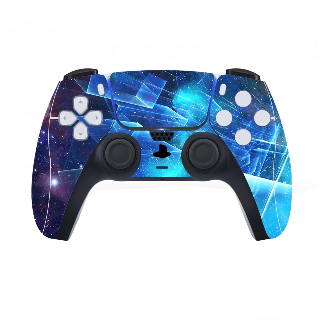 PlayVital for ps5 Skin - Disc Edition Full Set Vinyl Decal Sticker, Cover Skin Accessories for ps5 Controller & Charging Station & Headset & Media Remote - Multidimensional Galaxy - 2