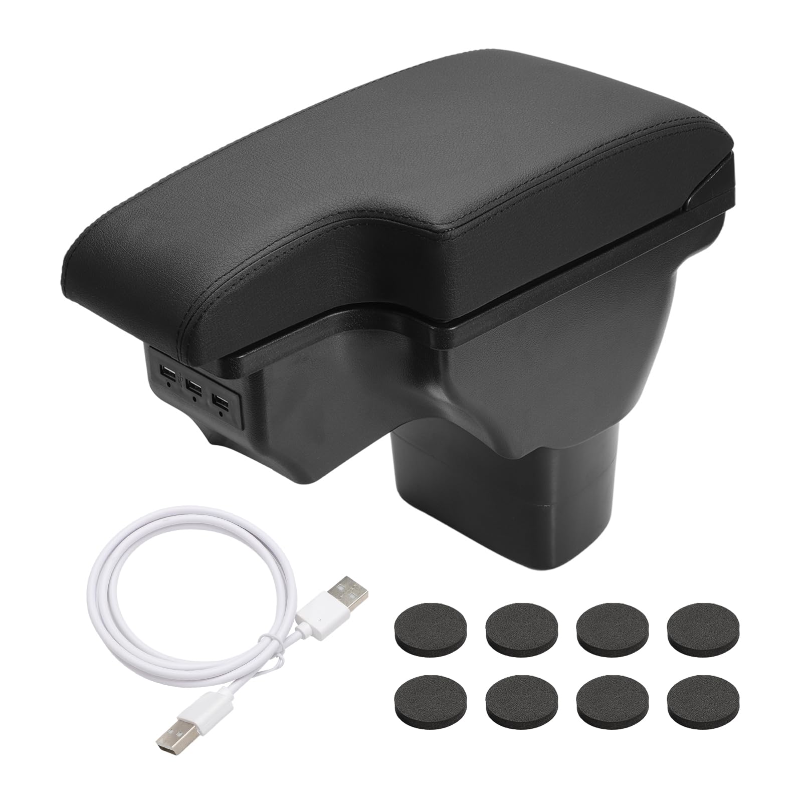 Bracciolo per Nissan JUKE 2010-2019 Bracciolo Centrale per Console Centrale con Vano Portaoggetti Scatola per Braccioli con 3 Porte di Ricarica USB
