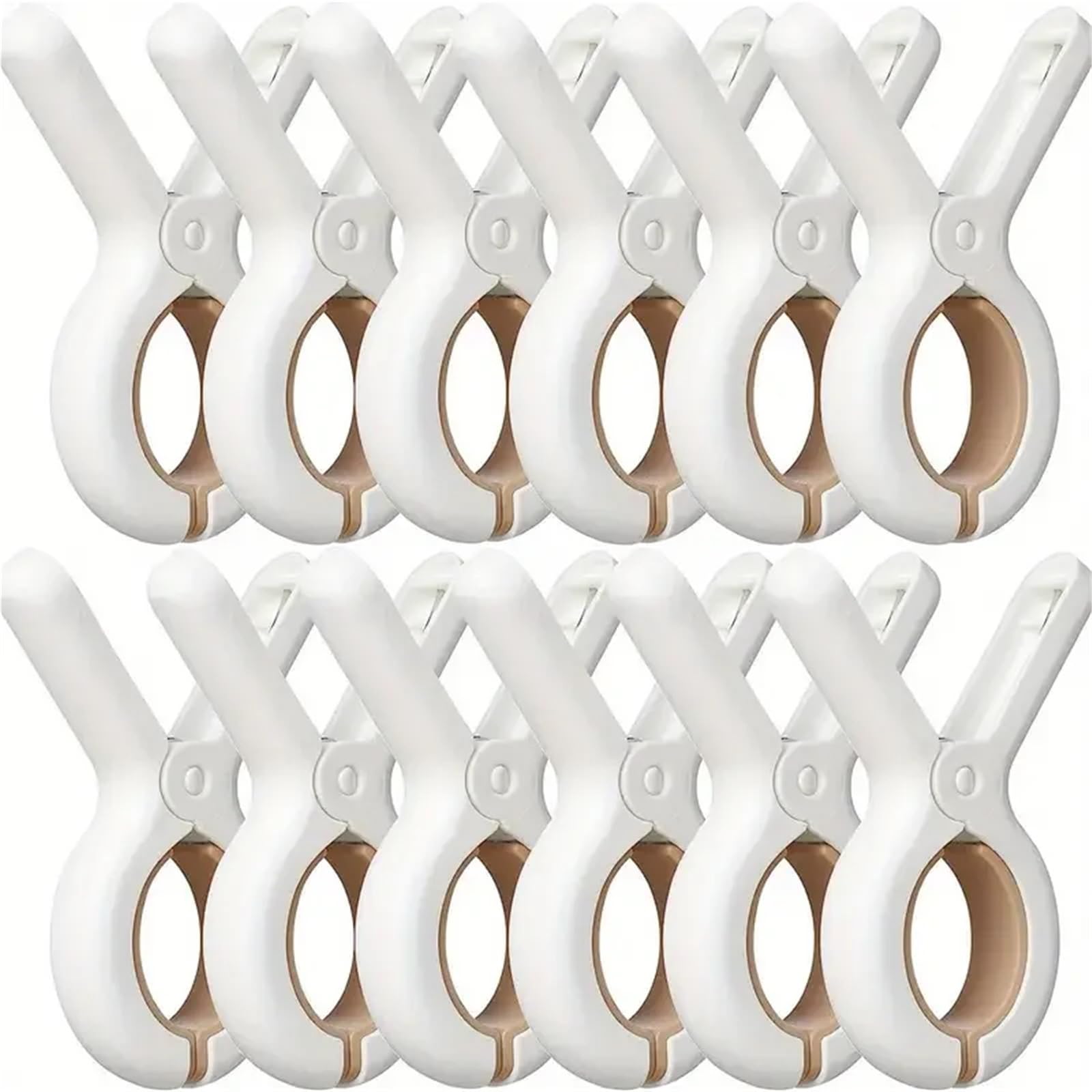 Beach Towel Clips Plastic Clothes Pins With Strong Anti-Rust Springs,Heavy Duty Beach Towel Clips,Laundry Clothespins To Keep Your(12PCS)