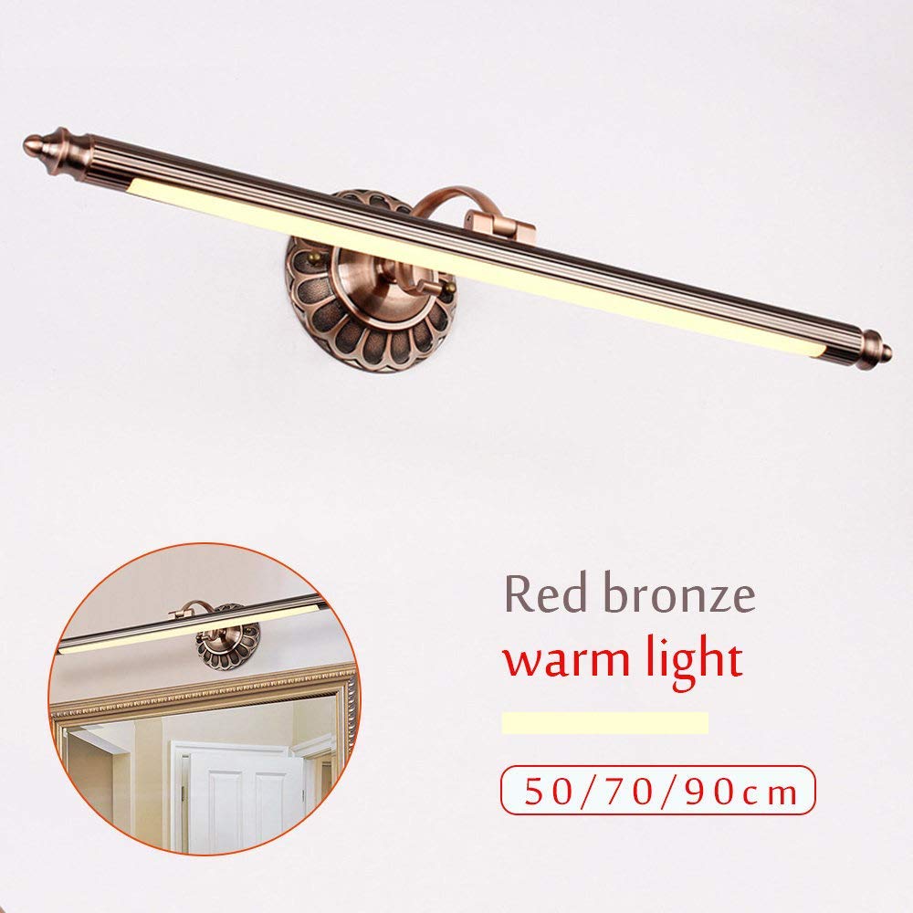 Badezimmerleuchte, Retro, Spiegellampe, LED, Vintage, Badezimmerbeleuchtung, Wandleuchten aus Bronze, Dekoration für Schrank,