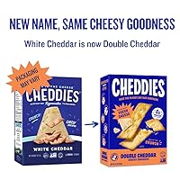Vista 3 de Cheddies Crackers Double Cheddar Snacks saludables hechos con queso cheddar real e ingredientes simples Sin OGM Galletas con queso 4.2 onzas