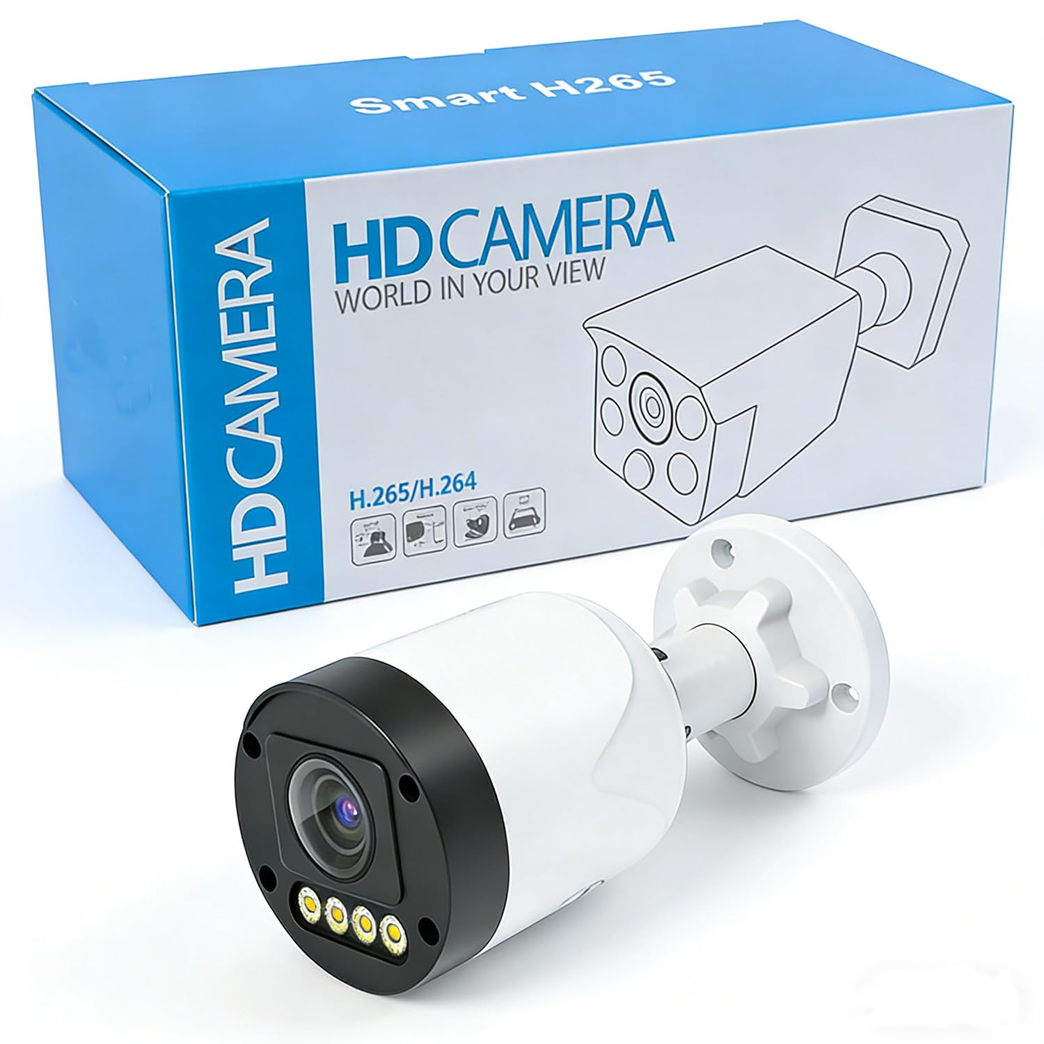 5MP Caméra de Surveillance Extérieure PoE, Caméra IP Extérieure avec Détection Personne/Véhicule, Vision Nocturne IR 30m, Etanche IP66(NO WiFi)