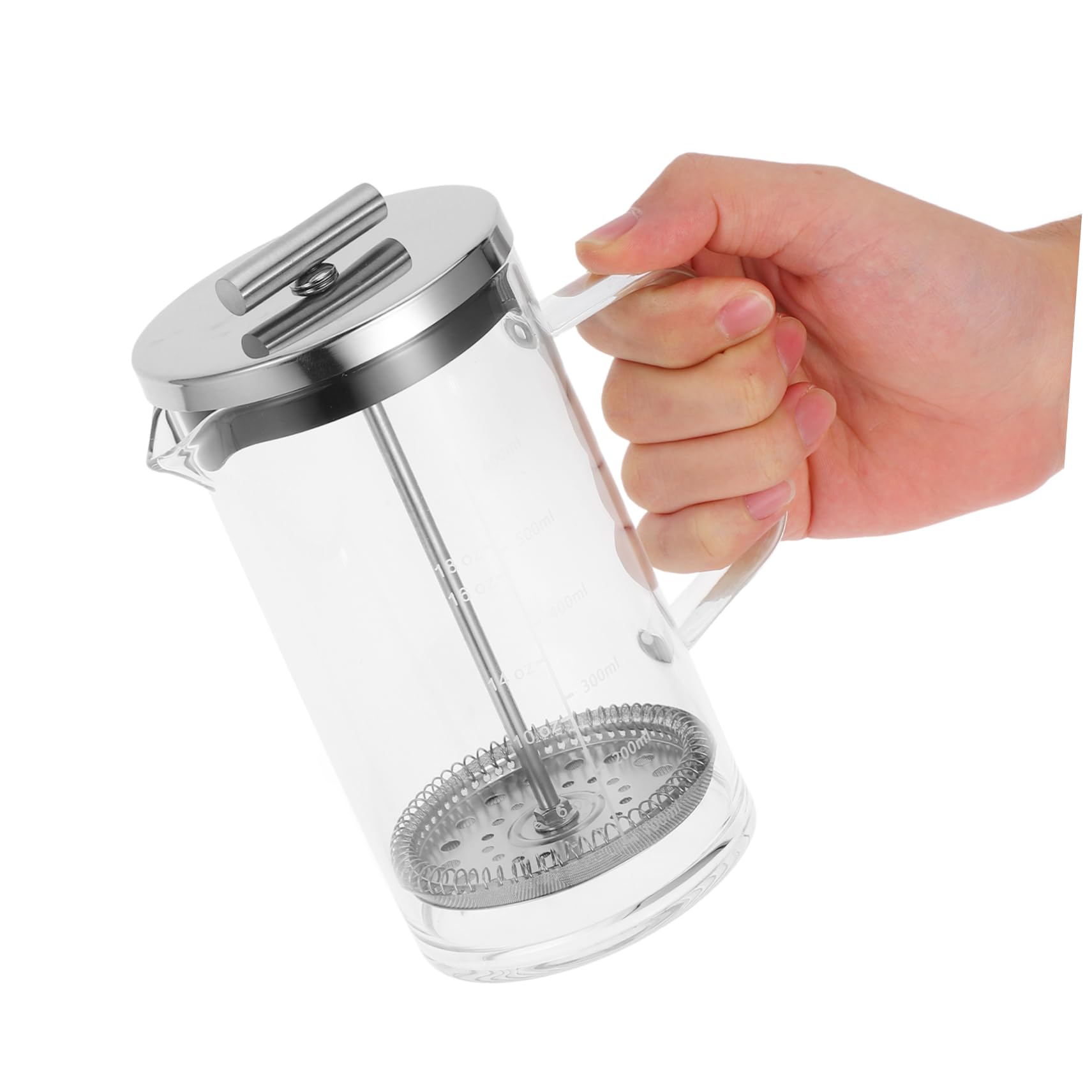 Luxshiny Cafetera Manual De Vidrio Transparente Con Escala Hogar Prensa Francesa De Cafetera De Prensa Para Preparar Café Espresso También Suitable Para Filtrar El Té