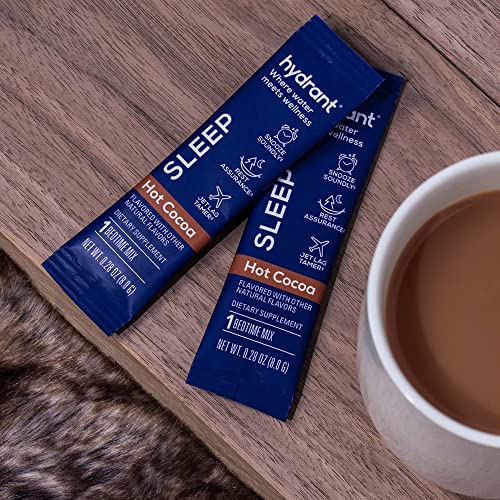 Hydrant Sleep Hydration Powder – Rest And Recovery Drink Mix – Fast-Acting Blend Of Melatonin, L-Theanine, Gaba, Magnesium & Chamomile – Hot Cocoa Electrolyte Powder (Hot Cocoa, 10 Pack) #TOP7