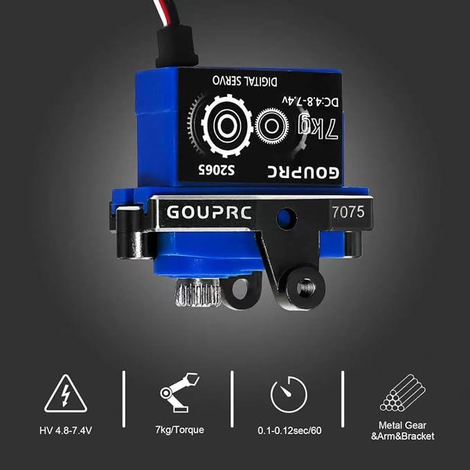 Servo digital micro GOUPRC 7KG para auto RC 1/18 TRX4M miniatura 7