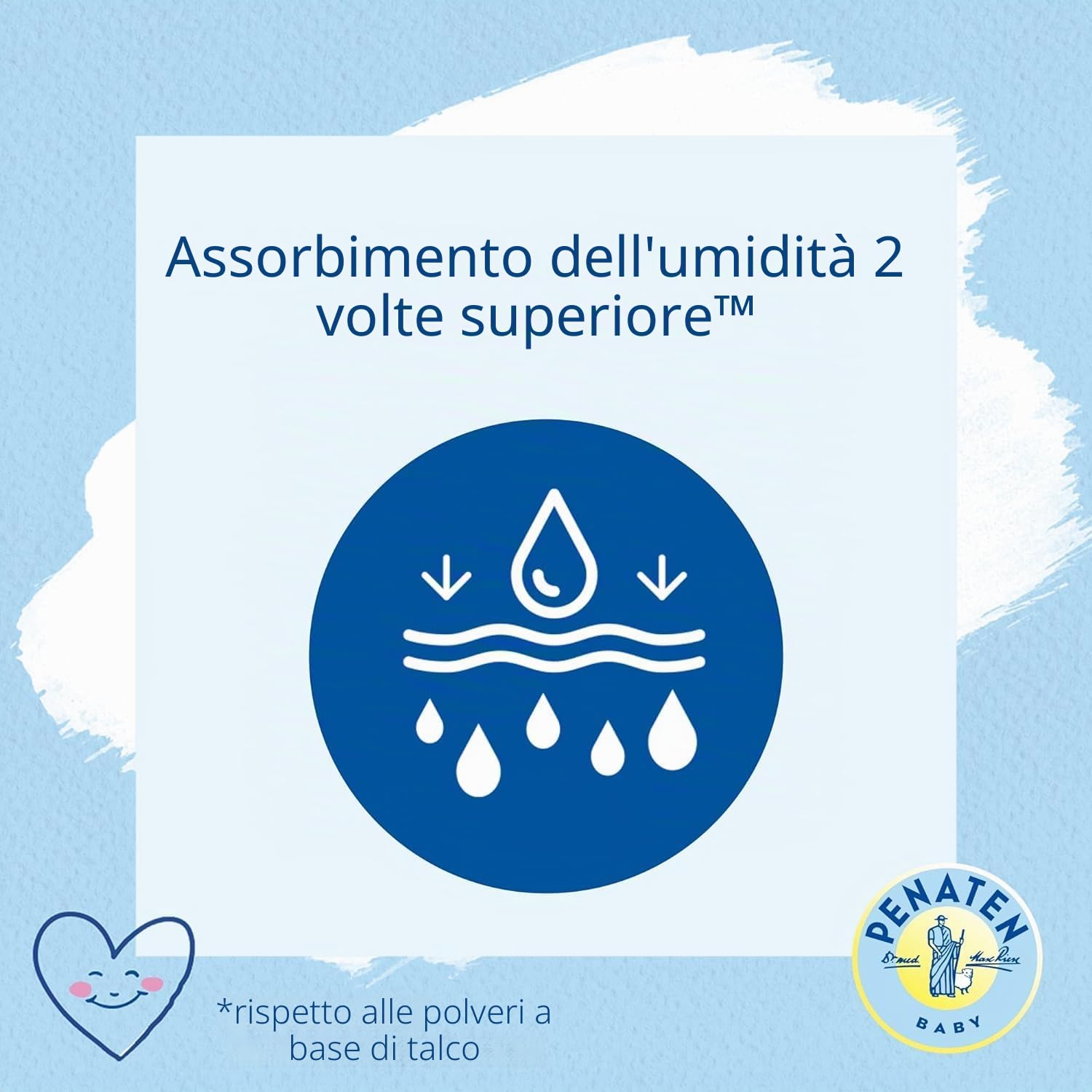 Penaten Polvere naturale per bambini (100 g), con aloe e vitamine, protegge e asciuga la pelle sensibile, dermatologicamente testata, ingredienti naturali al 99%