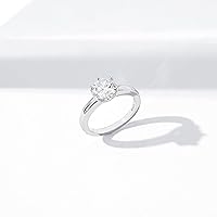 Vista 7 de Tienda Collection Sterling Silver Solitaire Ring set with Round Infinite Elements Cubic Zirconia