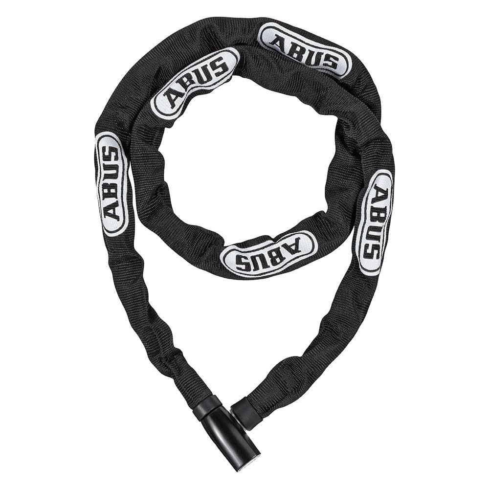 ABUS Antivol à Chaîne Steel-O-Chain 4804K, 110 cm, Noir | Antivol vélo chaîne carrée 4 mm, acier spécial, gaine textile protectrice
