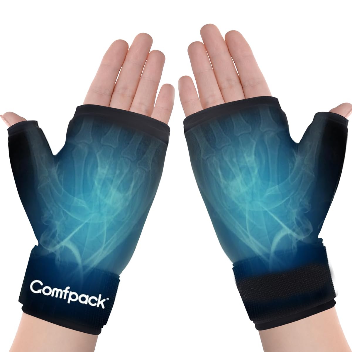 Comfpack Guanti da polso per artrite, 2 pezzi, per tunnel carpale, gel indossabile per pollice, impacco caldo e freddo, sollievo dal dolore per tenosinovite, gonfiore, chirurgia