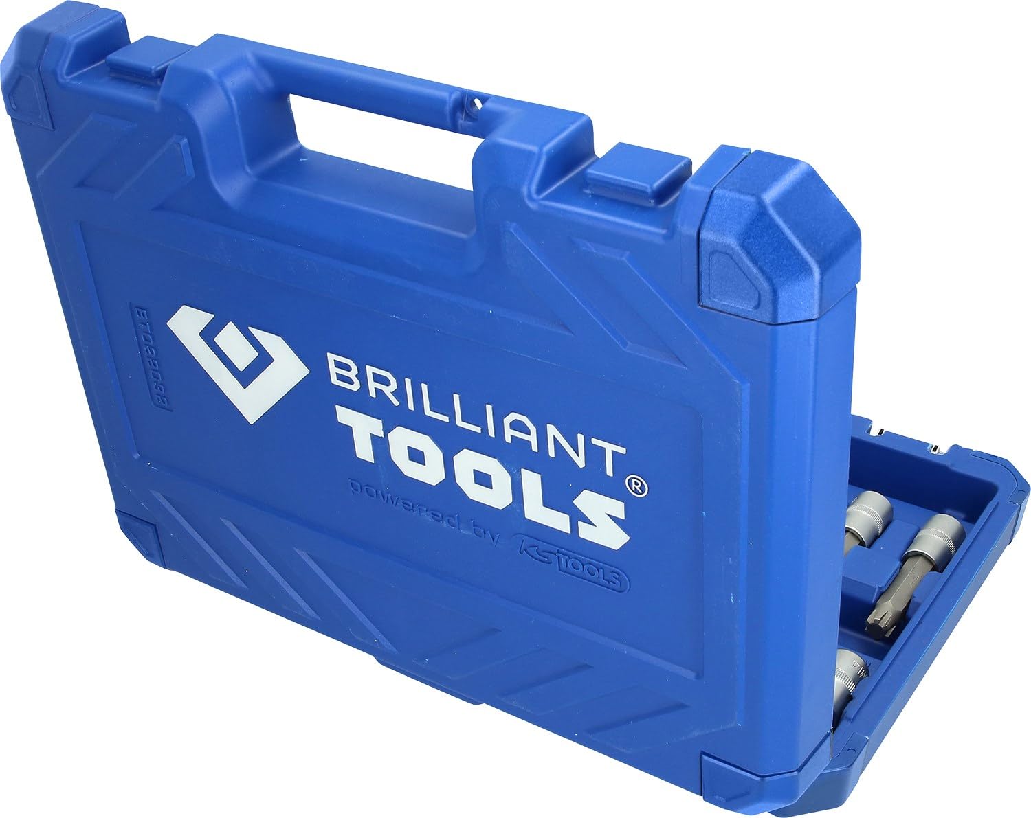 Coffret de Clés à Douilles 1/2" - 32 Pièces BT022032 Profil RIBE - Tailles Clés à Douilles allant de M5 à M14 - Outils en Acier Chrome Vanadium de Haute Qualité - Fabriqué selon DIN - BRILLIANT TOOLS