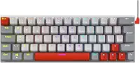 TECLADO MECÂNICO GAMER PCYES KUROMORI 60% WHITE GHOST - SWITCH BLUE - LED RAINBOW - PTKMWG60BL