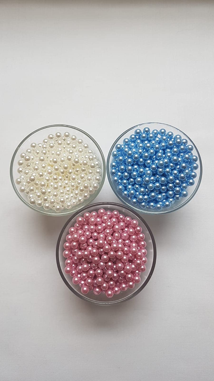 Luster Faux Pearl Beads - No-Hole Round Acrylic Beads for Vase Fillers Table Scatter, Wedding & Party Decoration (1000pcs) (Baby Blue) - Image 3