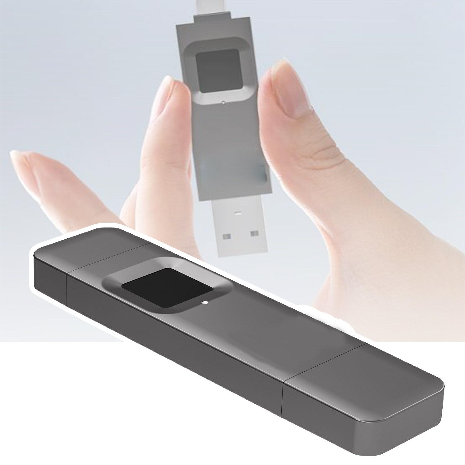 Chiavetta USB ad Alta velocità con crittografia delle Impronte digitali, Dispositivo di archiviazione antifurto in Metallo, 64 ID di Impronte digitali consentiti 256GB