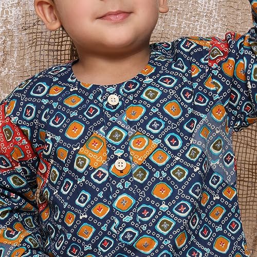 Image of AJ DEZINES Kids Ethnic Wear Pure Cotton Dhoti Kurta Set For Boys