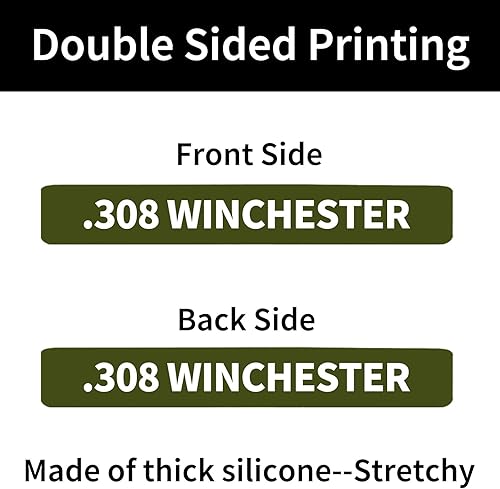 Miniatura 4 de Paquete de 12 bandas de identificación de calibre de munición 7.62 × 51 OTAN (marrón coyote-negro), Coyote Brown-12pack