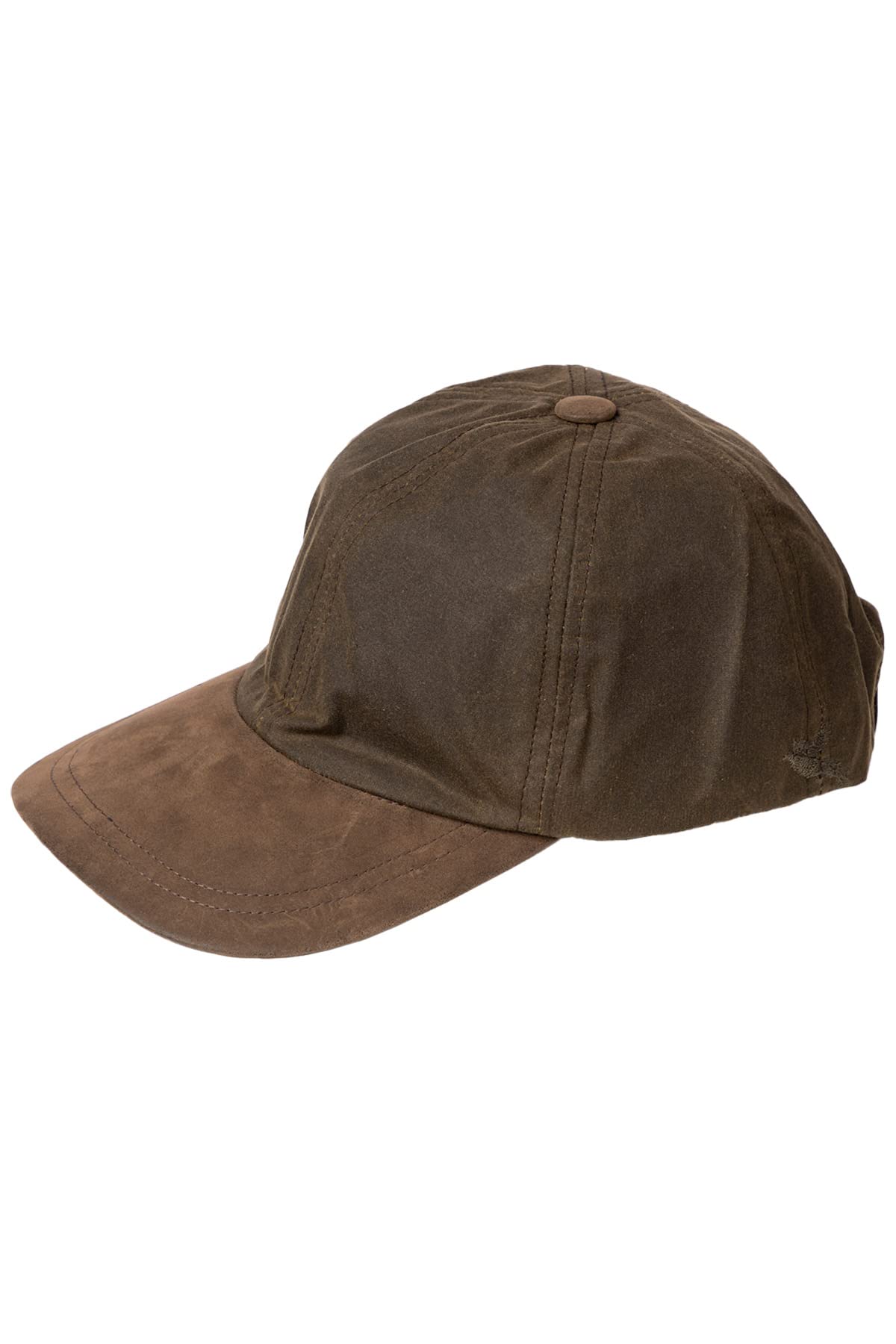 Rydale Mens Wax Baseball Cap with Nubuck Peak Country Waxed Caps for Men Hats One Size 3 Colours (Olive)