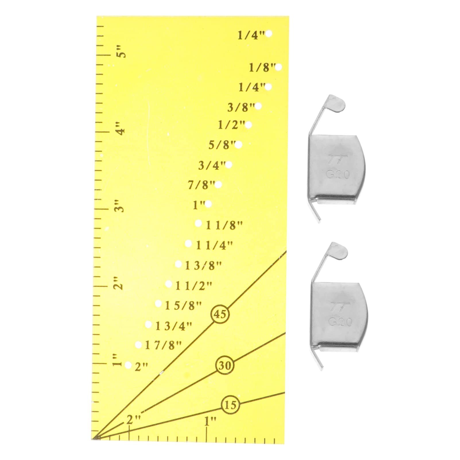 Adium Seam Allowance Ruler 1 Set Magnetic Seam Guide Straight Line Hemsted Seam Gauge for Sewing Machine Yellow