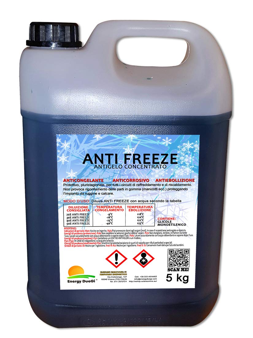 Anticongelante concentrado puro de 10 litros para circuitos de refrigeración y calefacción