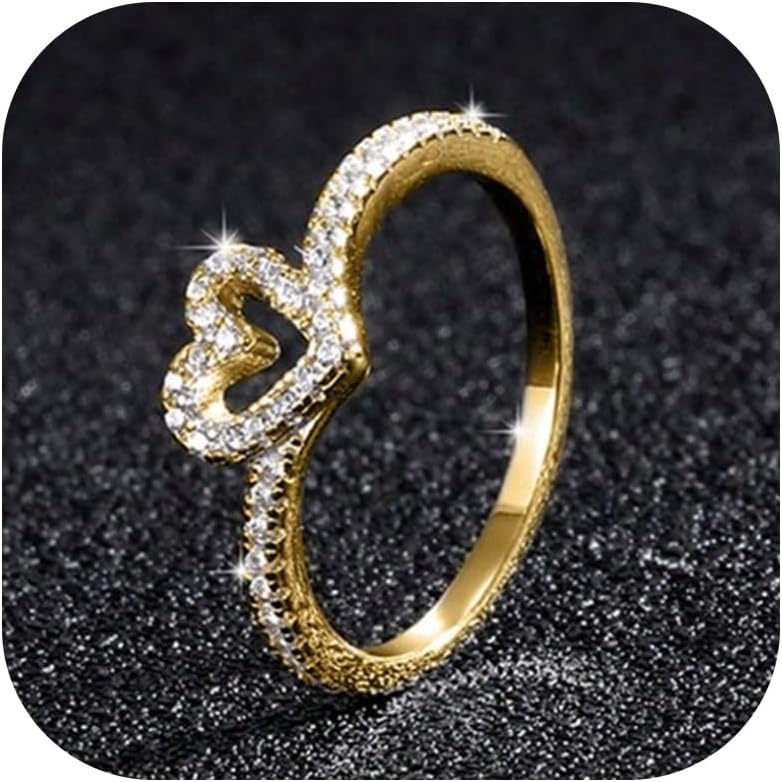 Heart Ring Statement Adjustable Boho Fashion Wedding Jewelry Rings Engagement Ring Anniversary Birthday Gifts for Women