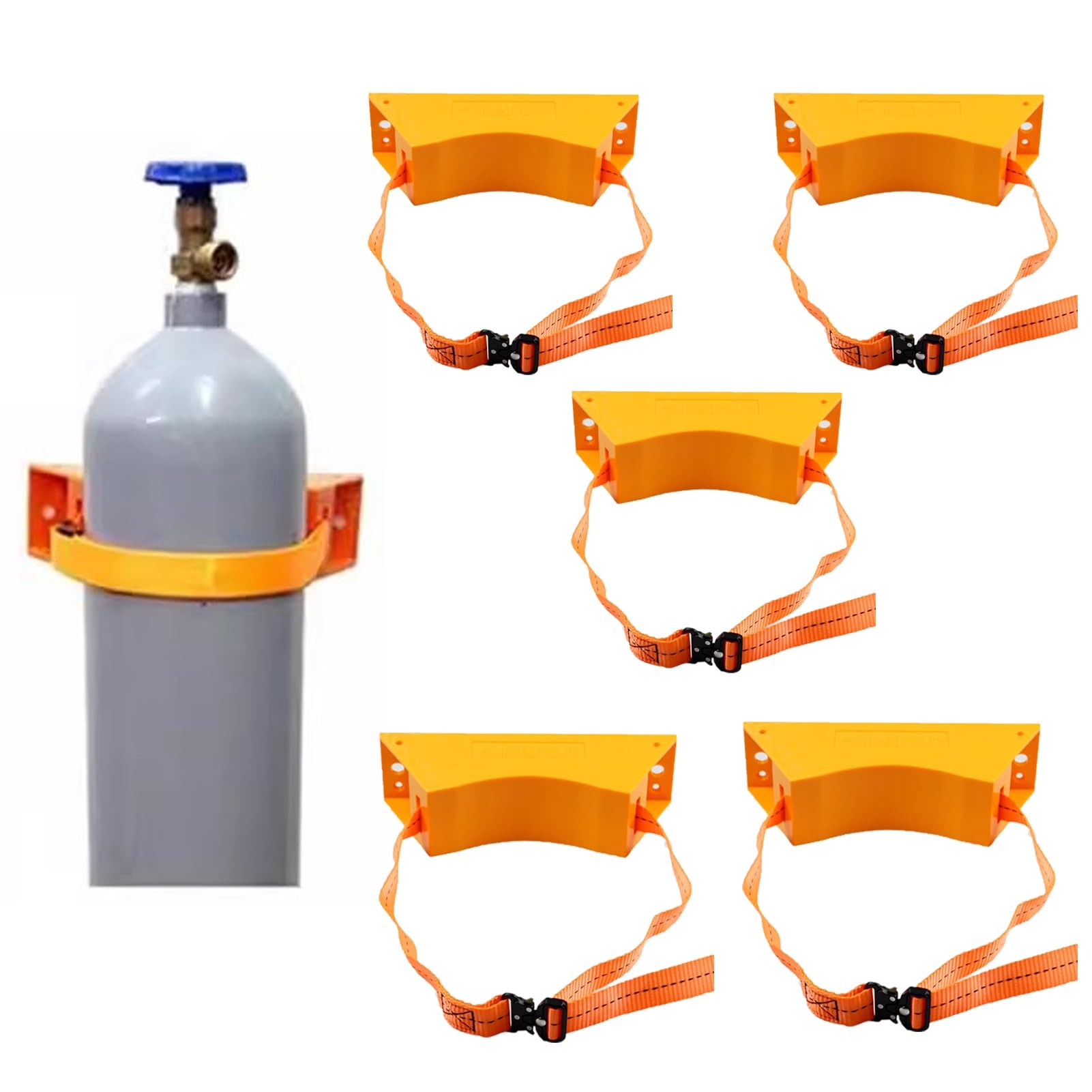 Support pour bouteille d'oxygène mural orange idéal pour sécuriser l'atelier et le garage