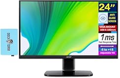 24" FHD IPS Monitor with 1ms Response Time&comma; Anti Glare&comma; Flicker Free&comma; VESA Mount &lpar;100mm&rpar;&comma; HDMI & Dockztorm USB Port Expander&comma; Black &lpar;2025 Latest Model&rpar;
