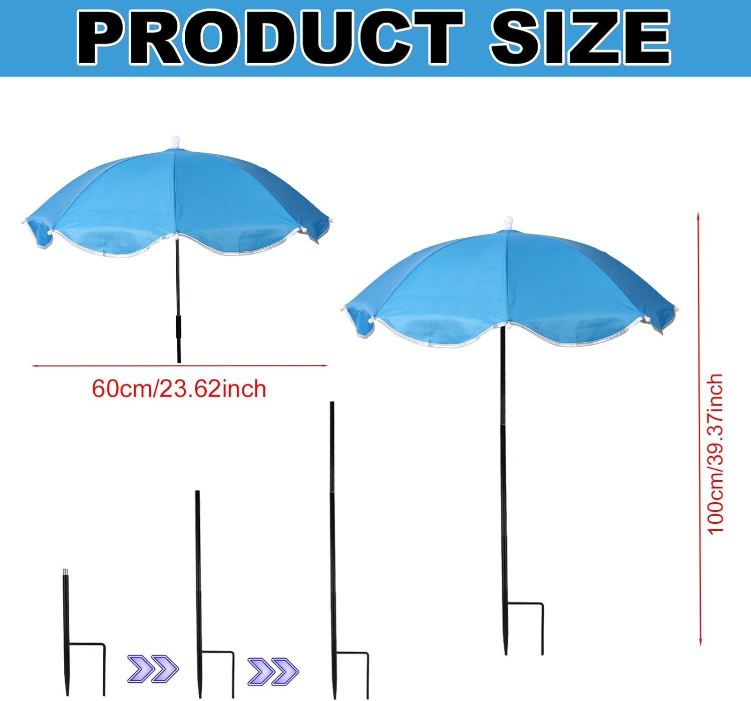 3pcs Adjustable Plant Shade Umbrellas, Large Waterproof Garden Umbrellas Durable Outdoor Sun Cover for Potted Plants Flowers Vegetables